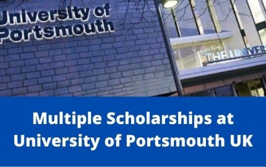 ✅ Multiple Scholarships at University of Portsmouth UK [2022]
