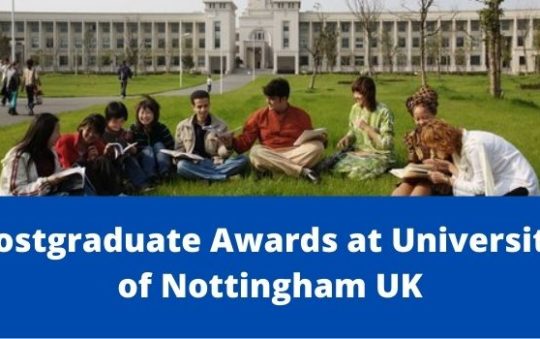 Nottingham Postgraduate Scholarships, UK-2022