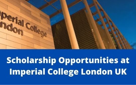 Imperial College London Scholarship, UK-2022