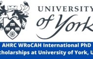 University of York PhD Scholarships, UK-2022