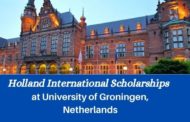 ✅ Holland International Scholarships at University of Groningen, Netherlands