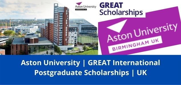Latest Postgraduate GREAT Scholarships, UK-2022