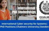 Chalmers University PhD Positions, Sweden-2022