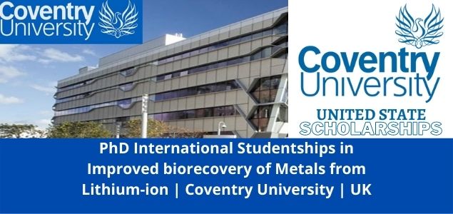 PhD Studentships, Coventry University, UK-2022