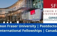 SFU Latest Postdoctoral Fellowships, Canada-2022