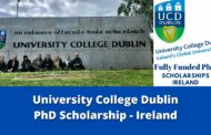 PhD Scholarships-UCD Dublin, Ireland-2022