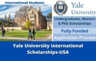 Yale University International Scholarships-USA 2023